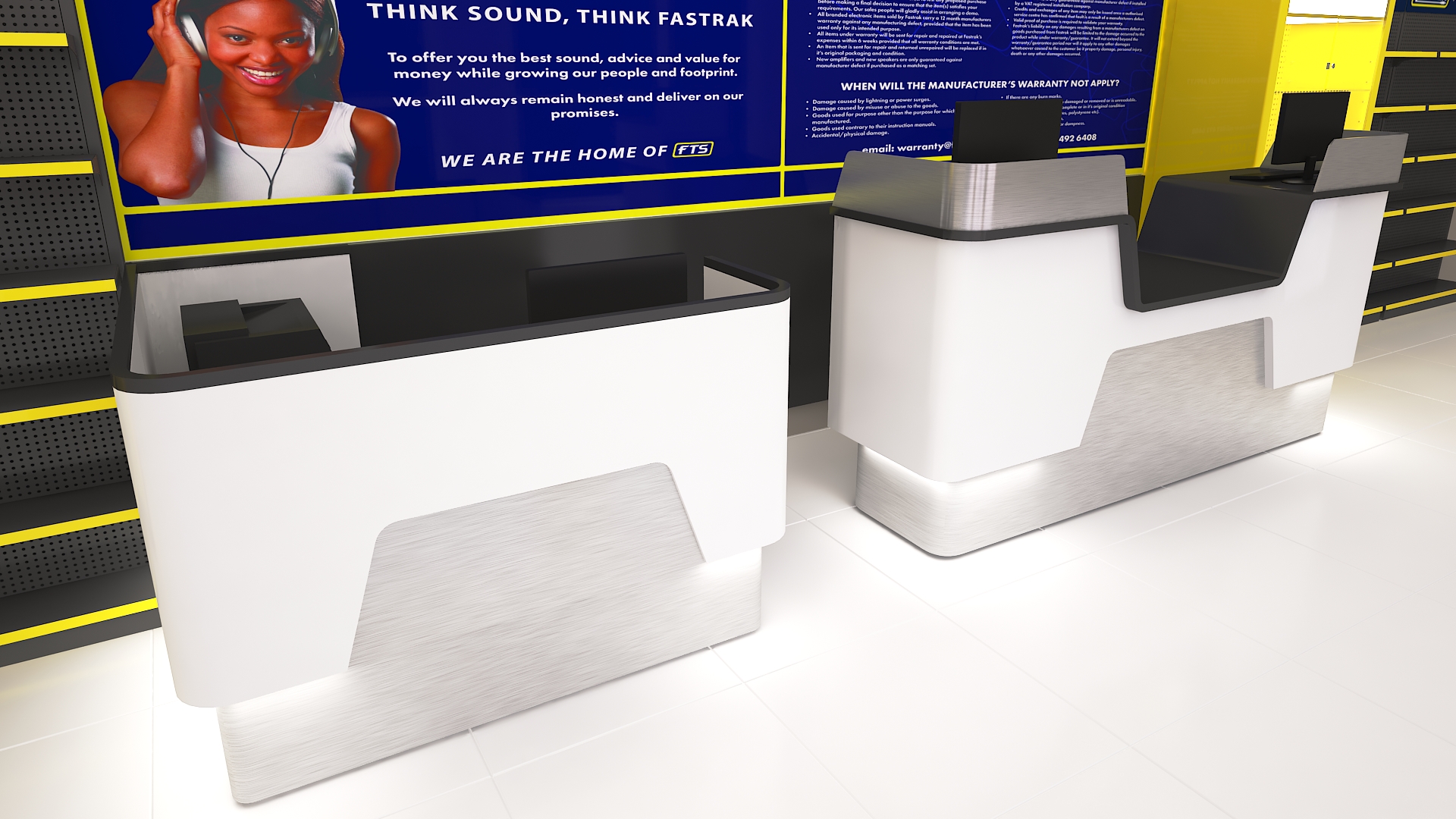 Fastrak mobile retail unit designed by Brand DNA