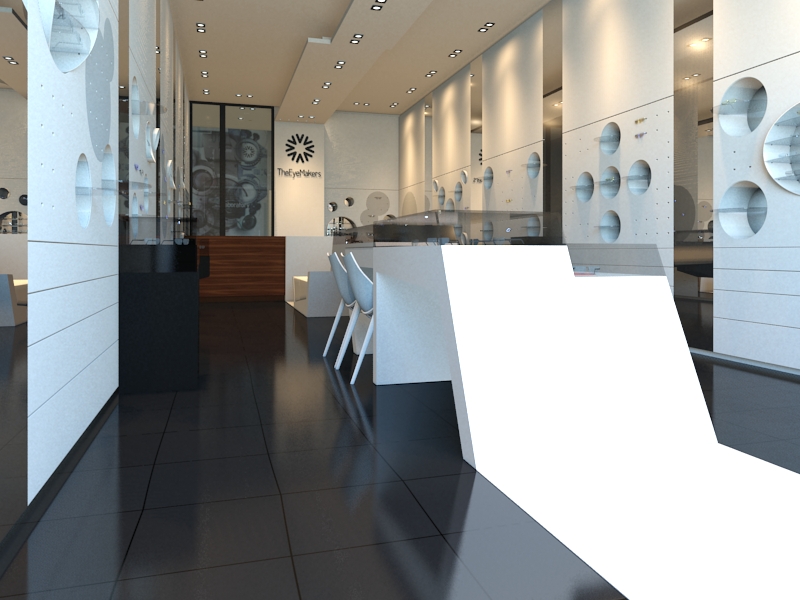 The Eyemakers retail interior with custom display fixtures