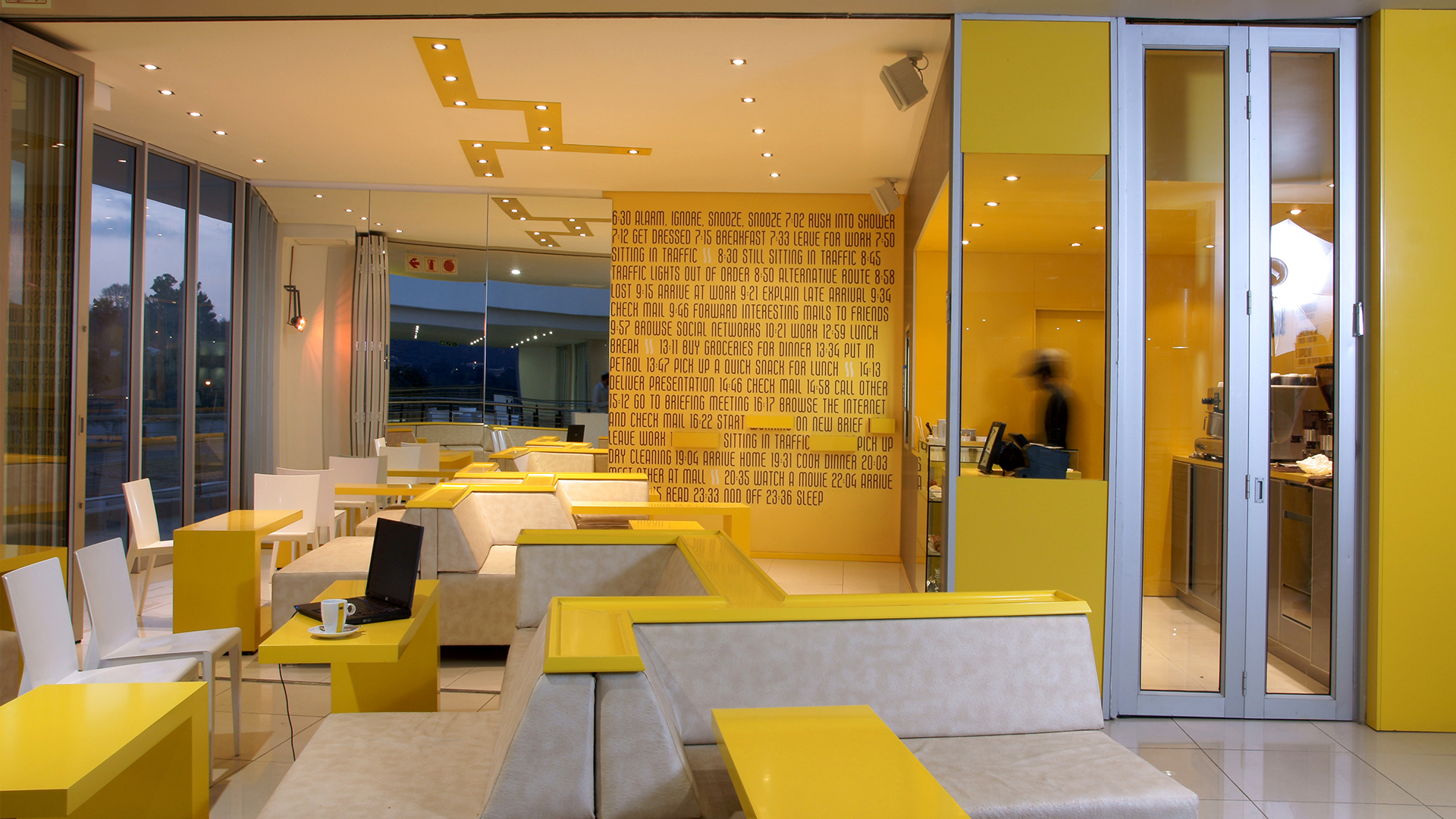 Completed Pause Coffee commercial interior