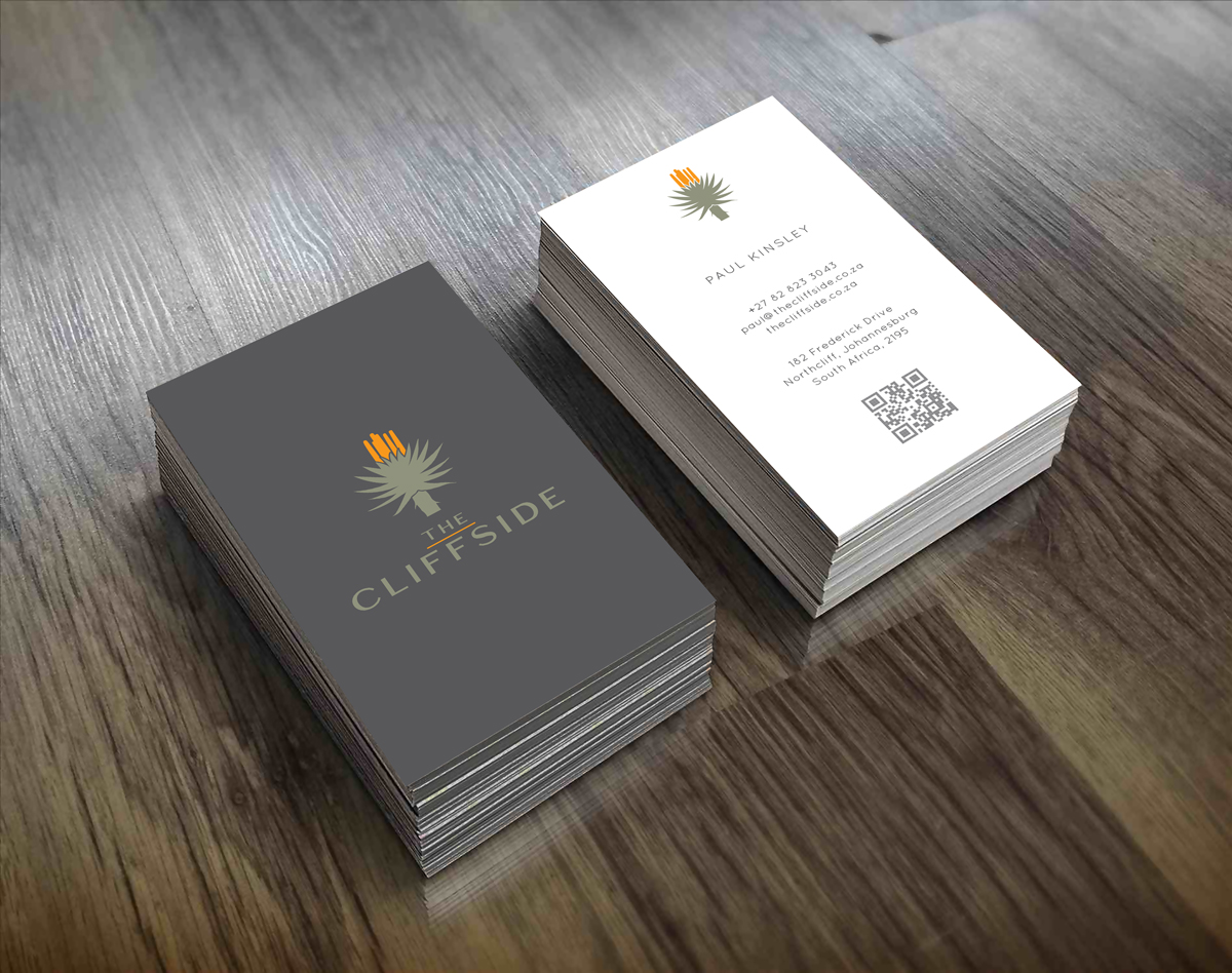 The Cliffside business card designed as part of a corporate identity