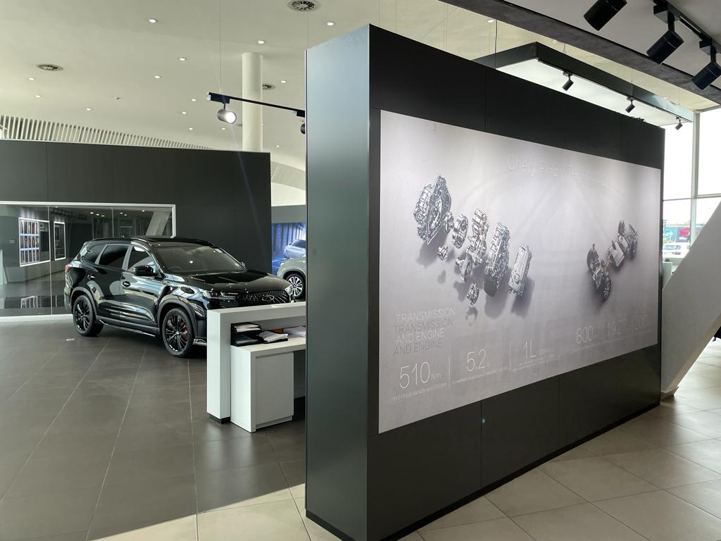 Completed Chery commercial showroom environment