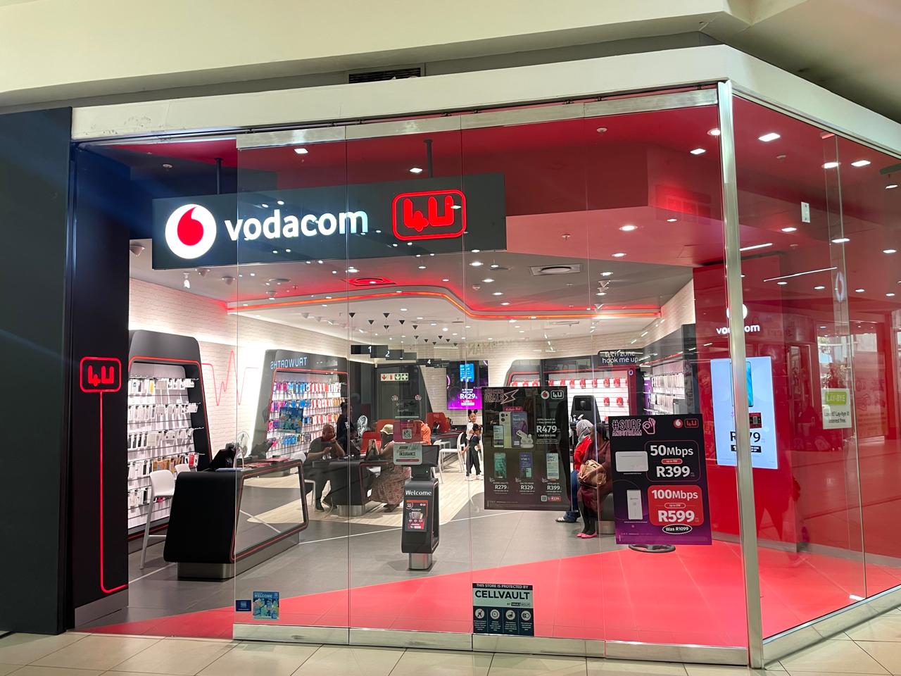 Vodacom retail interior designed by Brand DNA